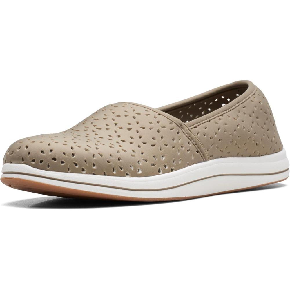 imageClarks Womens Breeze Emily LoafersOlive Synthetic