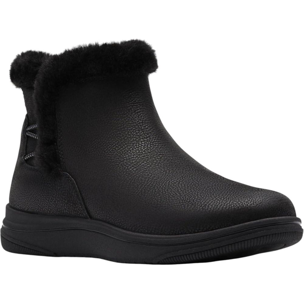 imageClarks Womens Breeze Fur Ankle BootsBlack Combi