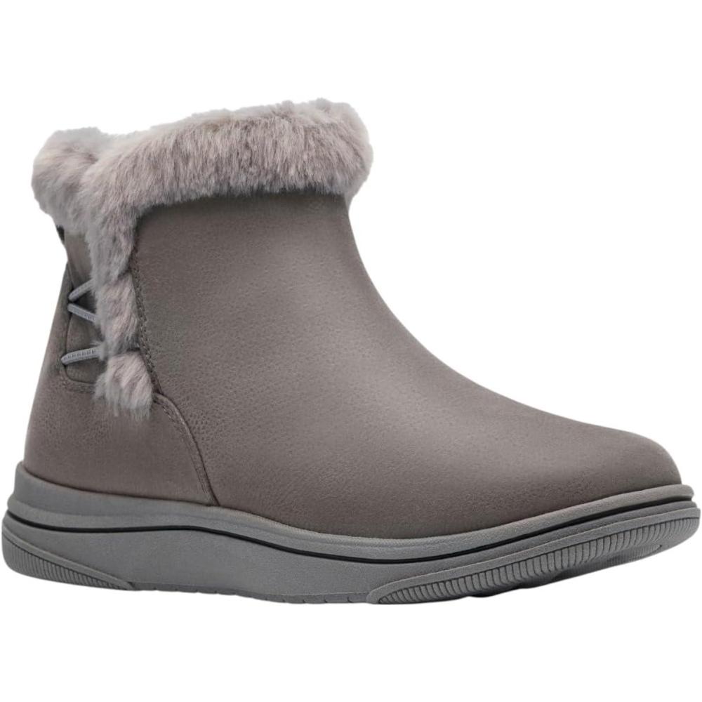 imageClarks Womens Breeze Fur Ankle BootsDark Grey