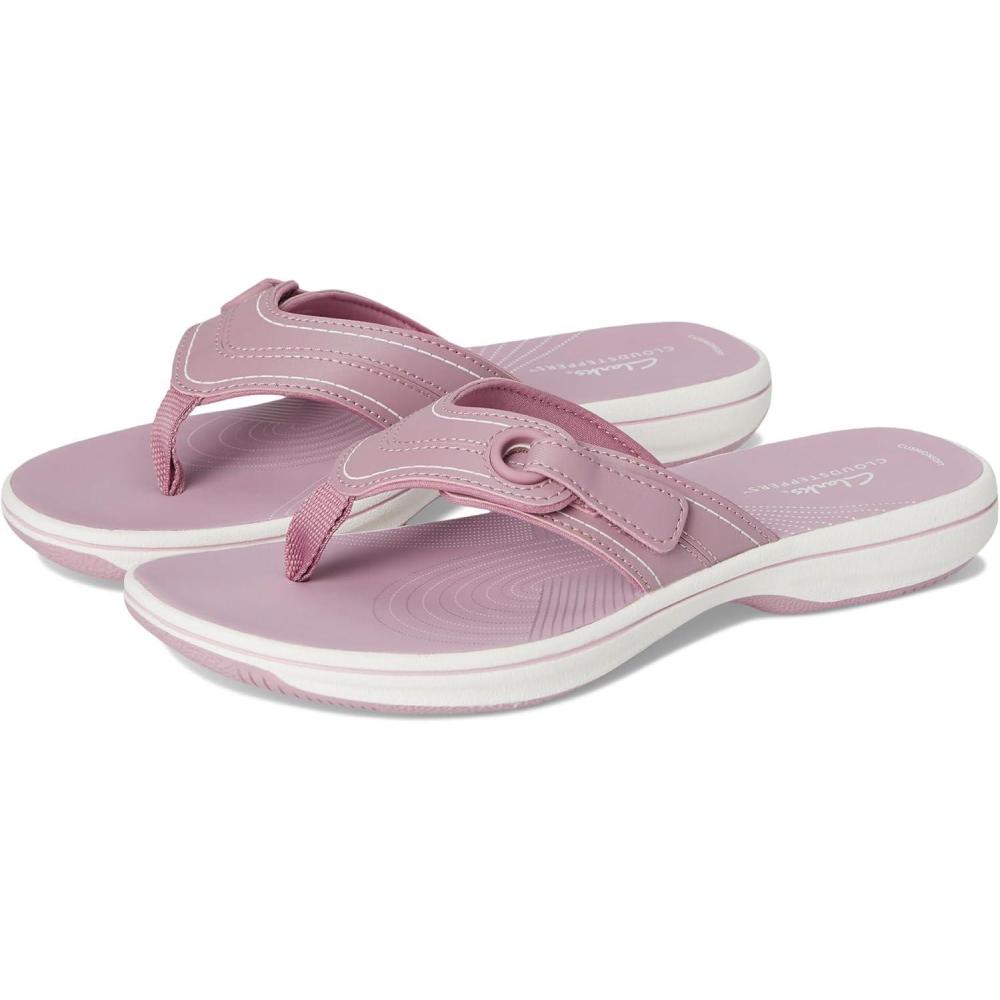 imageClarks Womens Breeze Reyna Cloudsteppers FlipFlopPurple Synthetic