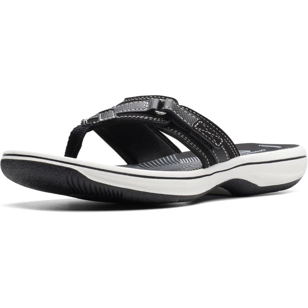 imageClarks Womens Breeze Sea FlipFlopBlack Synthetic