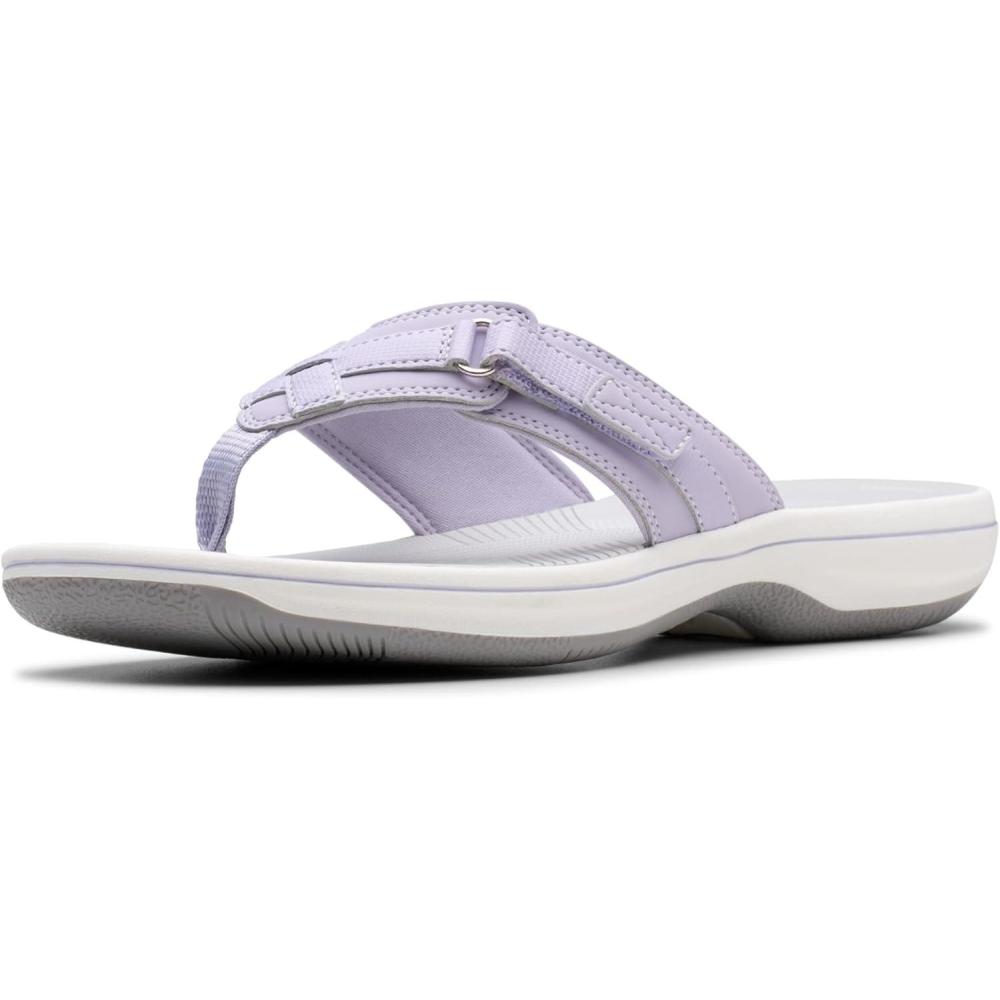 imageClarks Womens Breeze Sea FlipFlopLavender Nubuck