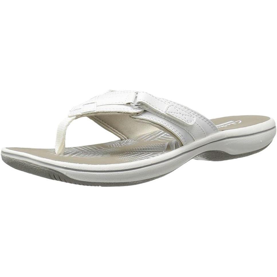 imageClarks Womens Breeze Sea FlipFlopWhite Synthetic