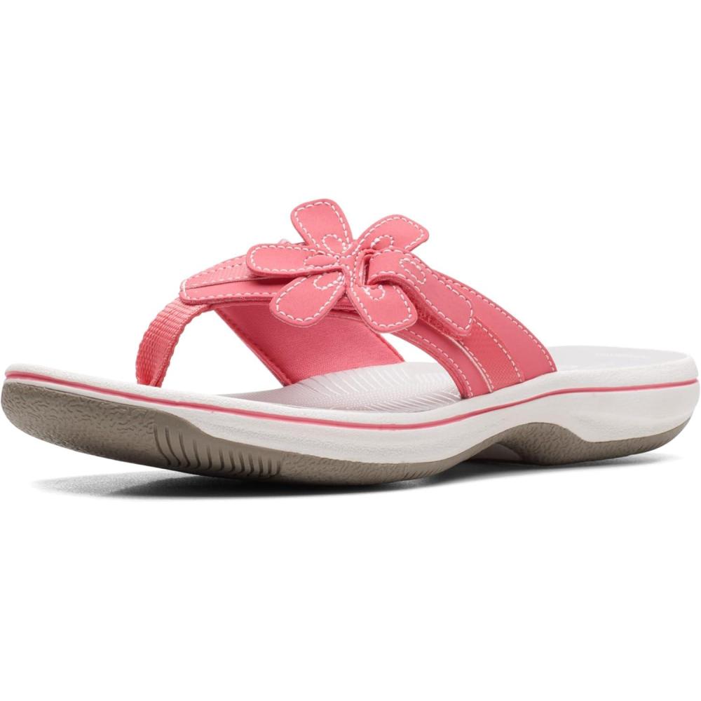 imageClarks Womens Brinkley Flora Cloudsteppers FlipFlopsBright Coral Synthetic