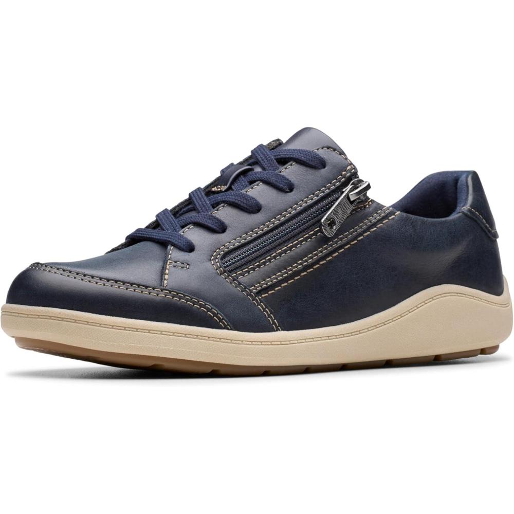 imageClarks Womens Bryianne Bayla SneakerNavy Leather