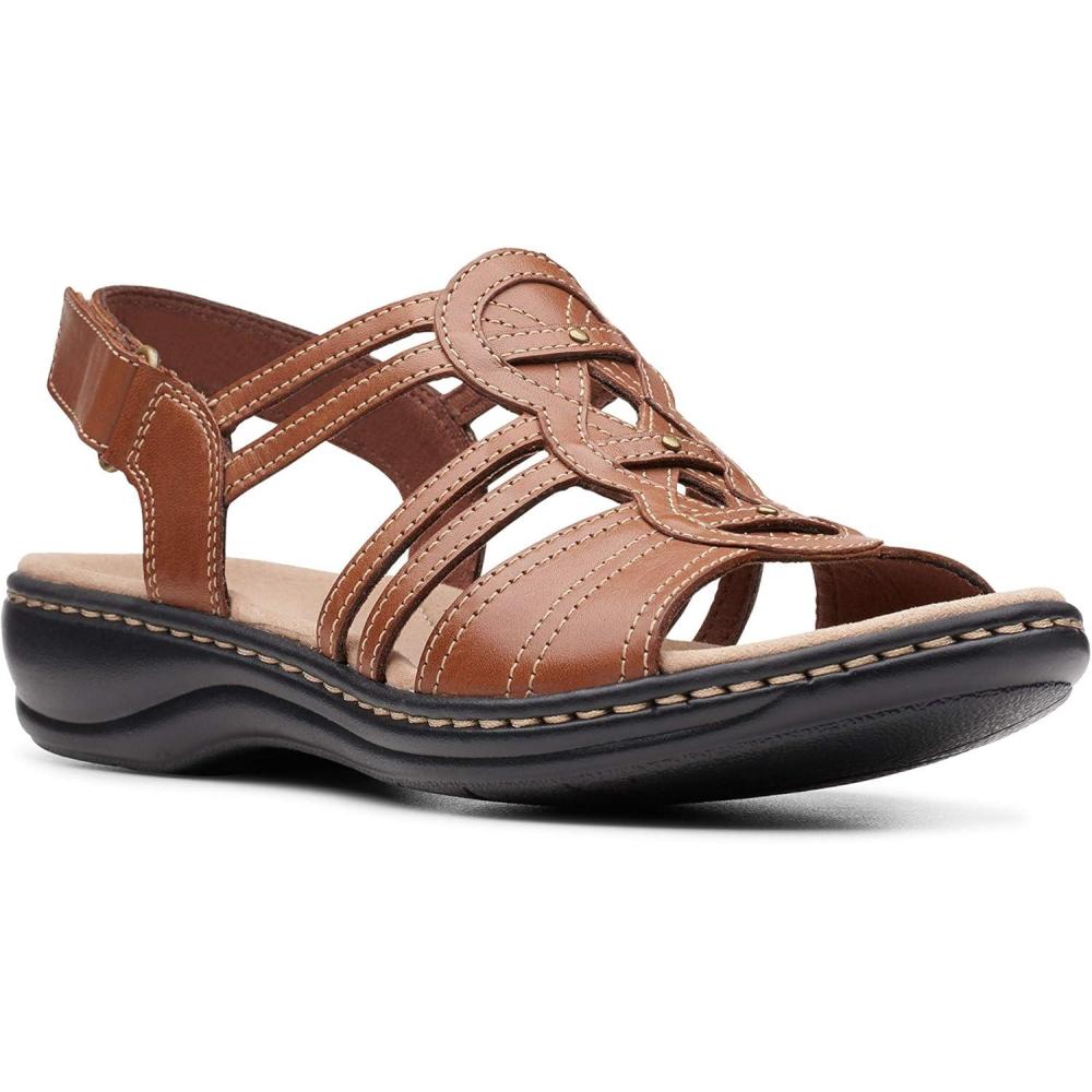 imageClarks Womens Leisa Janna SandalsTan Leather