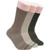 imageClarks Mens Casual Half Cushion Crew Sock with Air Channel 3 Pair KhakiStoneOlive Mens 712 Shoe