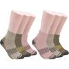 imageClarks Womens Casual Half Cushion Anklet Socks 6 Pair Lt KhakiPinkDk Khaki Womens 410 Shoe
