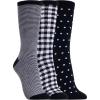 imageClarks Womens Checkered Crew Socks 3 Pair BlackNoir Womens 410 Shoe