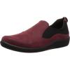 imageClarks Womens CloudSteppers Sillian Paz SlipOn LoaferBurgundy Synthetic Nubuck