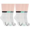 imageClarks Womens Half Cushion Anklet Socks 6 Pair White Womens 410 Shoe