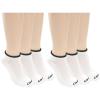 imageClarks Womens Half Cushion Low Cut Socks 6 Pair White Womens 410 Shoe