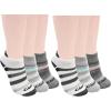 imageClarks Womens Half Cushion Low Cut Tab Socks 6 Pair Multicolor Womens 410 Shoe