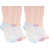 imageClarks Womens Half Cushion Low Cut Tab Socks 6 Pair White Womens 410 Shoe