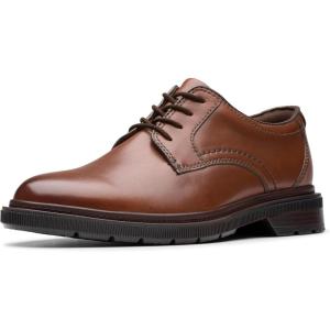 Clarks Mens Burchill Derby(Dark Tan Leather)