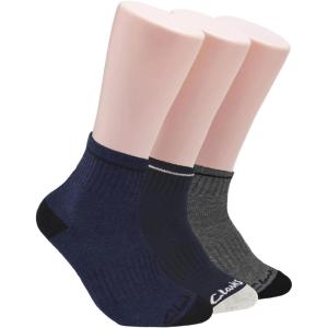 Clarks Men’s Casual Half Cushion Anklet Socks 3 Pair, Multicolour, Men’s 7-12 Shoe