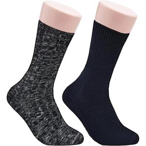 Clarks Men’s Casual Solid Heavy Rib Crew Socks With Soft Touch 2 Pair, Black, Men’s 7-12 Shoe