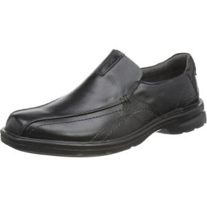 Clarks Men’s Gessler Step Loafers(Black (Black Leather))