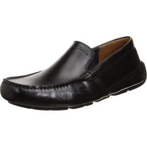 Clarks Men’s Markman Plain Driving Style Loafer(Black Black Leather)