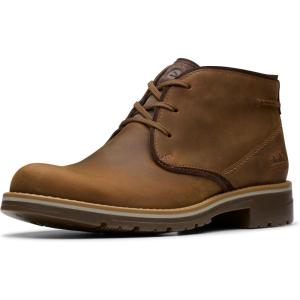 Clarks Men’s Morris Peak Waterproof Chukka Boot(Beeswax Leather)