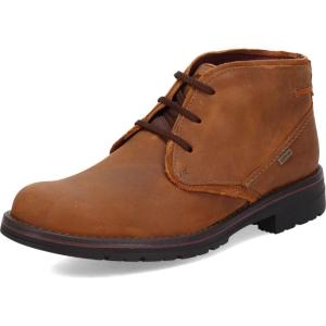 Clarks Men’s Morris Peak Waterproof Chukka Boot(Dark Tan Leather)