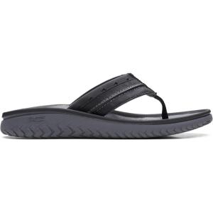 Clarks Men’s Slide Flip-Flop(Black)