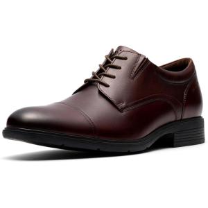 Clarks Men’s Steadwell Cap Oxford(Mahogany Leather)