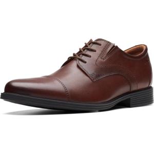 Clarks Men’s Whiddon Cap Oxford Shoes(Mahogany Leather)