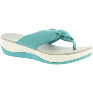 Clarks Women’s Arla Glison Flip Flop(Aqua Solid Textile)