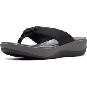 Clarks Women’s Arla Glison Flip Flop(Black Fabric)