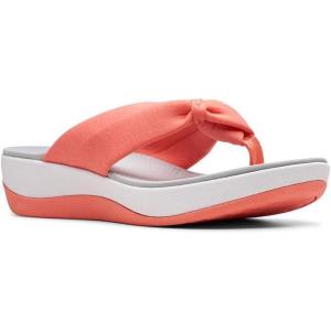 Clarks Women’s Arla Glison Flip Flop(Coral Synthetic)