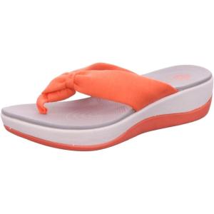 Clarks Women’s Arla Glison Flip Flop(Orange Coral)