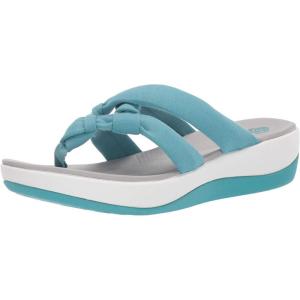 Clarks Women’s Arla Kaylie Flip-Flop(Aqua Solid Textile)