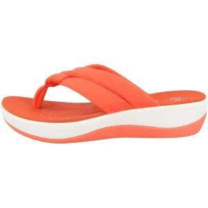 Clarks Women’s Arla Kaylie Flip-Flop(Bright Coral Textile)
