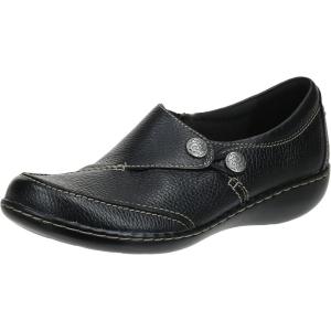 Clarks Women’s Ashland Lane Q Loafers(Black Leather)