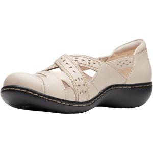 Clarks Women’s Ashland Spin Q Slip-On Loafers(Ivory Leather)