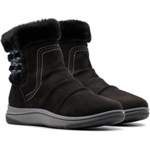 Clarks Women’s Breeze Cozy Ankle Boot(Black)