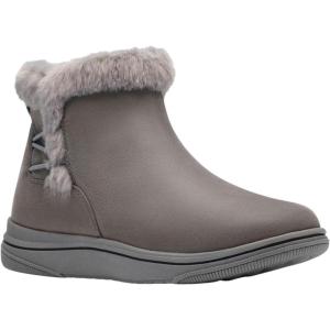 Clarks Women’s Breeze Fur Ankle Boots(Dark Grey)