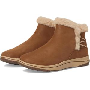 Clarks Women’s Breeze Fur Ankle Boots(Dark Tan Combi)