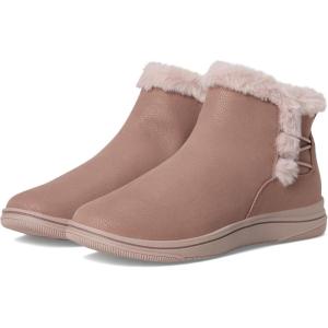 Clarks Women’s Breeze Fur Ankle Boots(Mauve Combi)