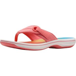 Clarks Women’s Breeze Reyna Cloudsteppers Flip-Flop(Coral Ombre Synthetic)