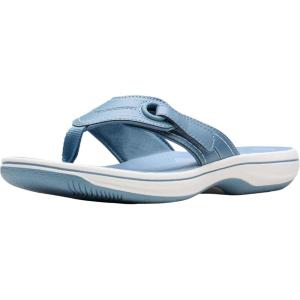 Clarks Women’s Breeze Reyna Cloudsteppers Flip-Flop(Denim Synthetic)