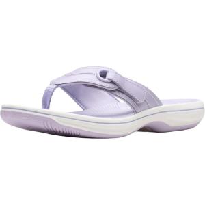 Clarks Women’s Breeze Reyna Cloudsteppers Flip-Flop(Lavender Synthetic)