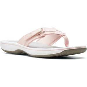 Clarks Women’s Breeze Sea Flip-Flop(Blush Synthetic)