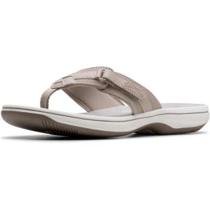 Clarks Women’s Breeze Sea Flip-Flop(Light Taupe Synthetic)