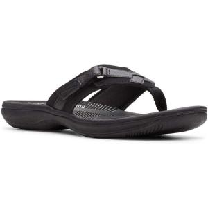 Clarks Women’s Breeze Sea Flip-Flop(Limited Edition Black Black)