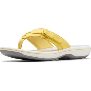 Clarks Women’s Breeze Sea Flip-Flop(Yellow Nubuck)