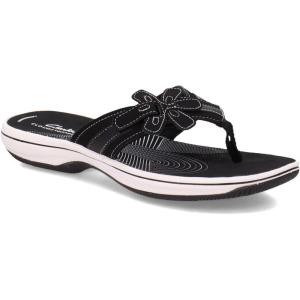 Clarks Women’s Brinkley Flora Cloudsteppers Flip-Flops(Hang Black)