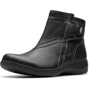 Clarks Women’s Carleigh Style Boots(Black Leather)