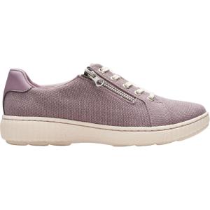 Clarks Women’s Caroline Echo Canvas Side Zip Fashion Sneaker(Lilac)